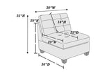 Antique Grey Modular Sectional 9pc Couch Set
