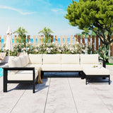 multi-person outdoor sofa set, suitable for gardens, backyards, and balconies.