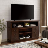Traditional TV Media Stand Farmhouse Rustic Entertainment Console