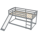 Twin over Twin Bunk Bed with Convertible Slide and Ladder