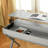 Lift Desk with 2 Drawer Storage, Computer Desk with Lift Table Top