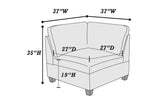 Grey Sectional 6pc Couch Set Corner L
