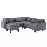 Modern Sectional Sofa with coffee table ottoman