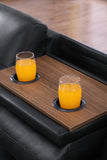 Faux Leather Sectional Sofa with Ottoman