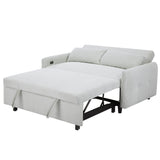 Pull-out Sofa Bed Convertible Couch 2 Seat Loveseat Sofa Modern Sleeper Sofa with USB Ports