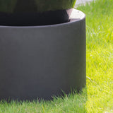 Black Heavy Outdoor Cement Fountain Black