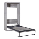 Gray Twin Size Murphy Bed that Transforms into a Cabinet