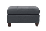 Contemporary Genuine Leather 1pc Ottoman