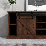 TV Stand Console for TVs up to 95 inches, No Assembly Required, Aged Whiskey Finish