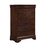 Louis Philippe Style Chest - Brown Cherry Finish Okume Veneer