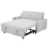 Pull-out Sofa Bed Convertible Couch 2 Seat Loveseat Sofa Modern Sleeper Sofa with USB Ports