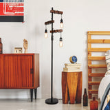 Farmhouse Tree Floor Lamp, 68 Inch 3 Lights Wood Standing Lamp