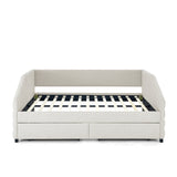 Full Size Daybed with Two Drawers Trundle
