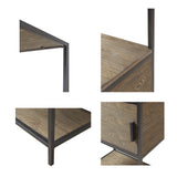 3-Shelf Bookcase with Storage Cabinet