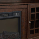 TV Media Stand Modern Entertainment Console  with fireplace Insert