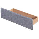 Queen Upholstered Platform Bed with Classic Headboard and 4 Drawers