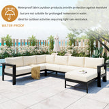multi-person outdoor sofa set, suitable for gardens, backyards, and balconies.