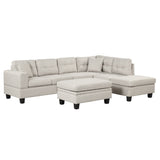Modern Sectional Sofa with Storage Ottoman