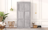 Gray Twin Size Murphy Bed that Transforms into a Cabinet