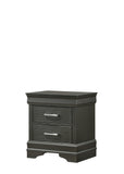 Queen 5 Pc Tufted Upholstery LED Bedroom set