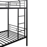 Twin Over Twin Metal Bunk Bed (Black)