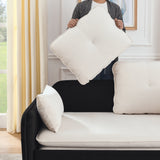 Modern Convertible Sofa Bed w/2 Removable Armrests w/USB Power Port