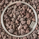 Patio Gas-burning Fire Pit Outdoor Iron Propane Fireplace, 32" Round Fire Pit - 40,000 BTU, Tank outside, Dark Grey