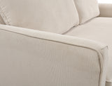 Sleeper Sofa Bed, Modern Fabric Loveseat Futon Sofa Couch w/Pullout Bed