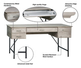 59" Writing Desk  "Washed Gray" - Computer Table with Keyboard Tray