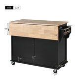 Kitchen Island Cart Concealed sliding barn door adjustable height