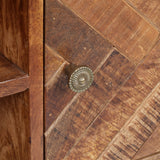 Brown TV Cabinet Herringbone 2 Door