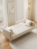 Love seat sofa, American retro beige velvet