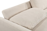 Sleeper Sofa Bed, Modern Fabric Loveseat Futon Sofa Couch w/Pullout Bed