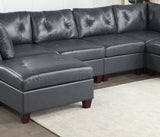 Contemporary Genuine Leather 1pc Ottoman