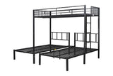 Black Metal Triple Twin Bunk Bed