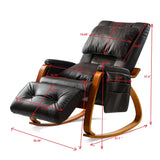 Comfortable Massaging Rocking Chair Brown