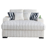 Square Arm Loveseat With Ottoman, Cup Holder, Bluetooth Speaker,Wireless Charger,USB Ports
