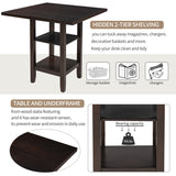 5-Piece Wooden Counter Height Dining Set
