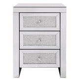 Silver Mirrored Nightstand