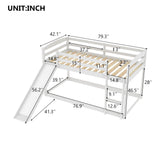 Twin over Twin Bunk Bed with Convertible Slide and Ladder