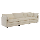 Sectional Sofa w/Reversible Footrest, 5-Seater Convertible Corner Couch with 2 Ottomans