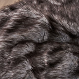 Modern Faux Fur 3 Foot Bean Bag, Black and White