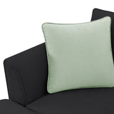 Sectional Sofa Couches Living Room Sets, 7 Seats Modular Sectional Sofa with Ottoman, L Shape Fabric Sofa Corner Couch Set with 3 Pillows