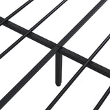 Queen Size  Metal Platform Bed Frame with Wooden Headboard and Footboard