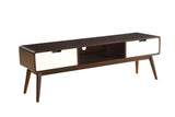 TV Stand in Espresso & White