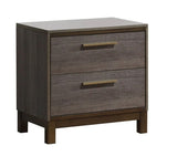 Contemporary 1pc Nightstand Two Tone Antique Gray