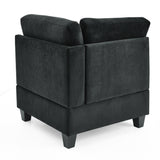 Black L shape Modular Sectional Sofa
