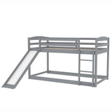 Twin over Twin Bunk Bed with Convertible Slide and Ladder