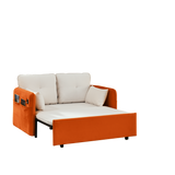 Convertible Sofa Bed w/2 Removable Armrests w/USB Power Port
