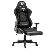 Gaming Chair Black Racing Executive Lumbar Adjustable Swivel